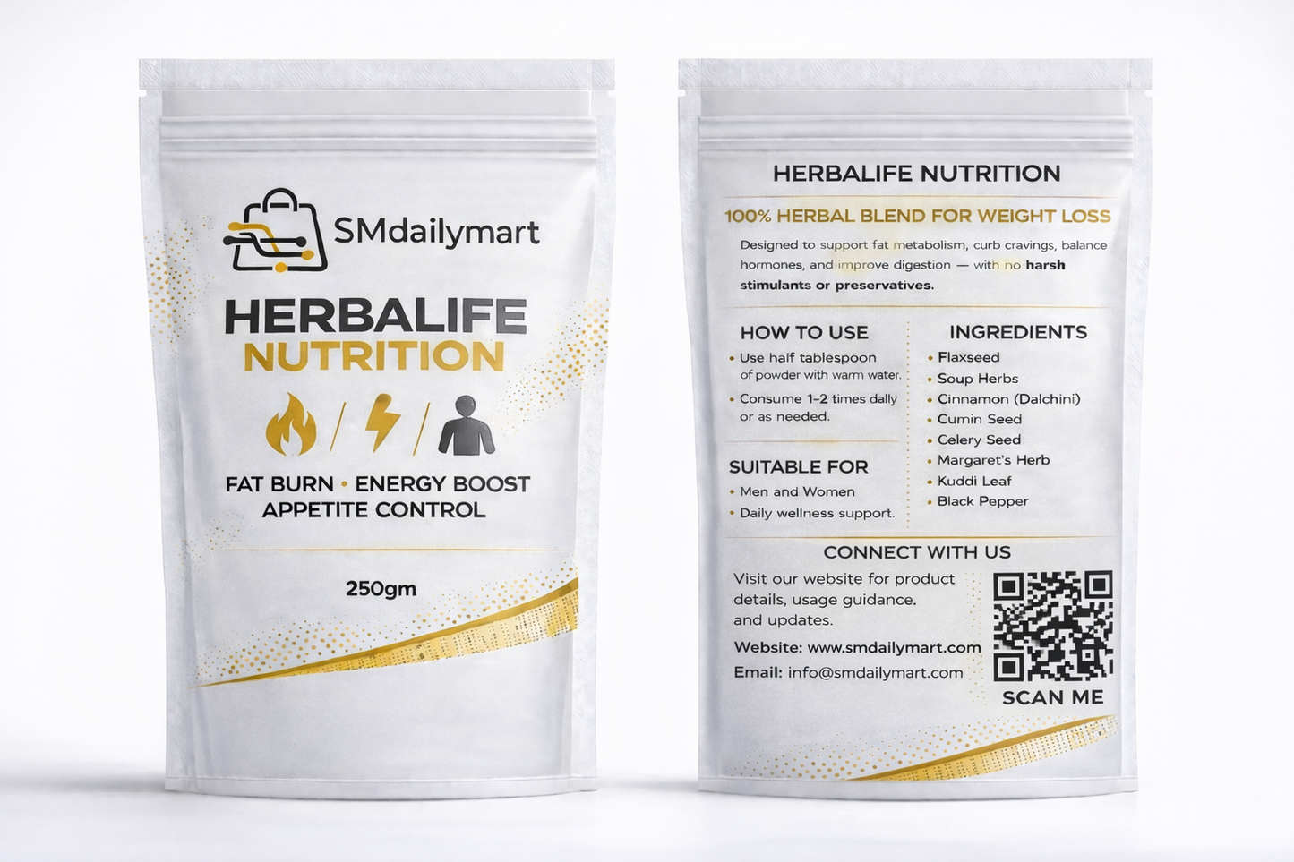 Herbal Nutrition Fat Burn & Energy Boost Powder | Appetite Control Herbal Formula